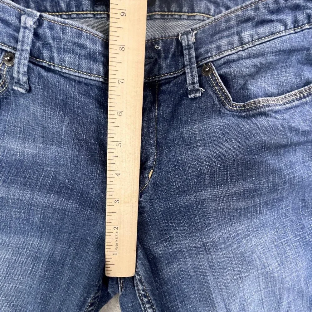 Banana Republic Jeans Womens 8 Blue Stretch Denim Straight Leg Classic Fit Pants - Picture 8 of 16